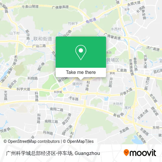 广州科学城总部经济区-停车场 map