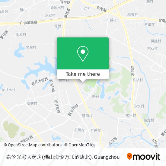 嘉伦光彩大药房(佛山海悦万联酒店北) map