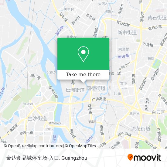 金达食品城停车场-入口 map