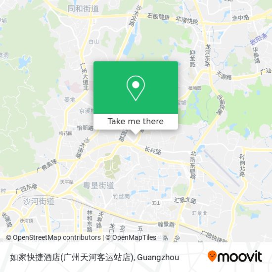 如家快捷酒店(广州天河客运站店) map
