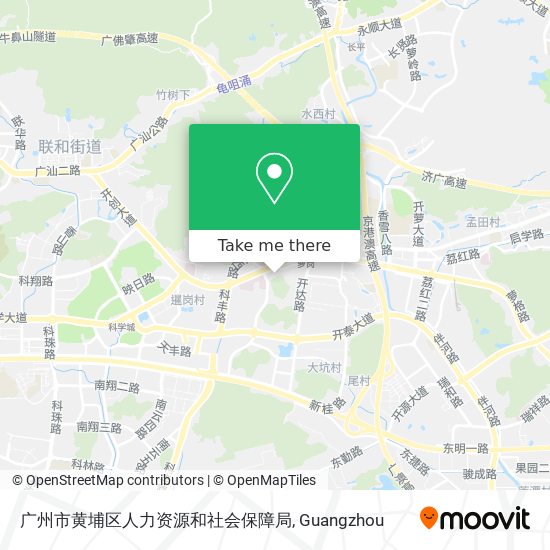 广州市黄埔区人力资源和社会保障局 map