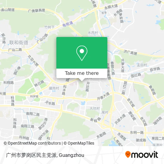 广州市萝岗区民主党派 map