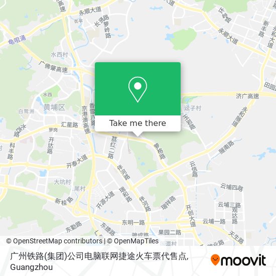 广州铁路(集团)公司电脑联网捷途火车票代售点 map