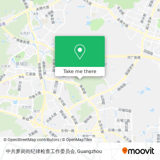 中共萝岗街纪律检查工作委员会 map
