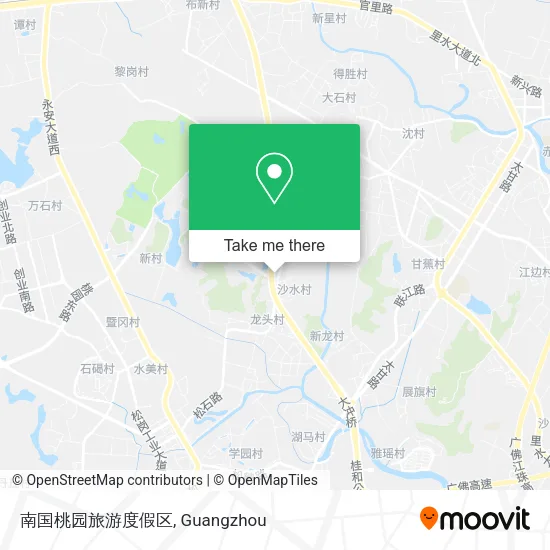 南国桃园旅游度假区 map