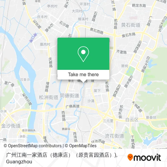 广州江南一家酒店（德康店）（原贵富园酒店）) map