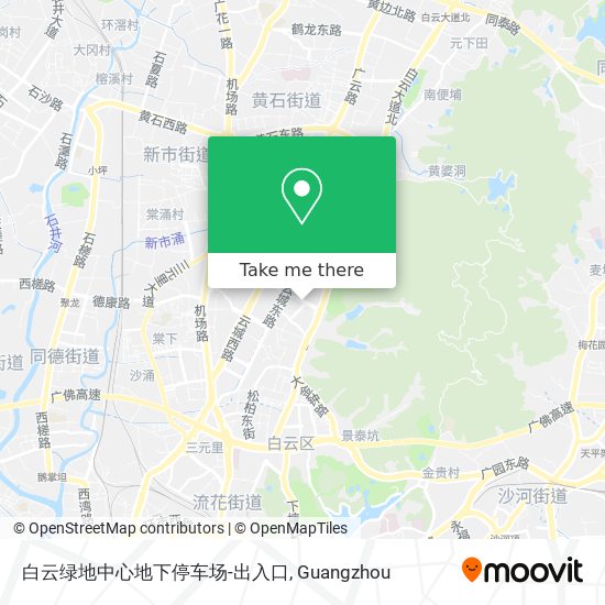 白云绿地中心地下停车场-出入口 map