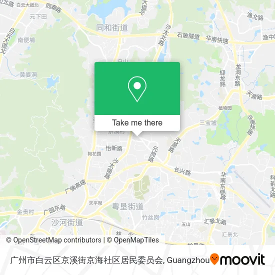 广州市白云区京溪街京海社区居民委员会 map