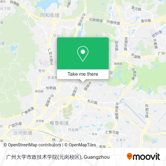广州大学市政技术学院(元岗校区) map