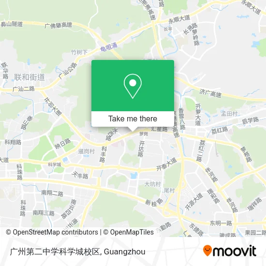 广州第二中学科学城校区 map