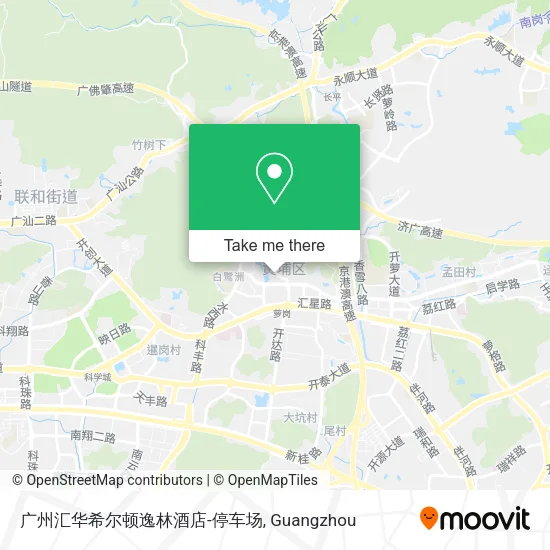 广州汇华希尔顿逸林酒店-停车场 map
