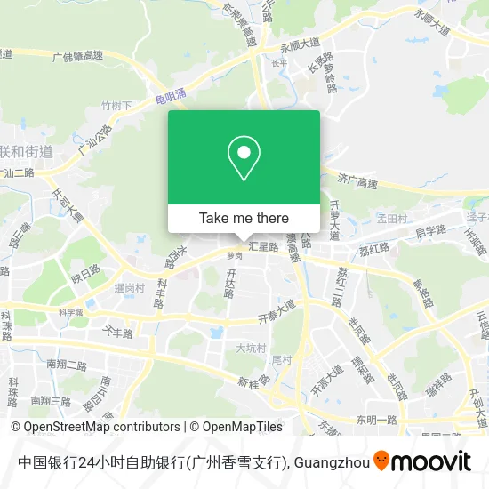 中国银行24小时自助银行(广州香雪支行) map