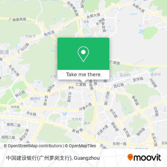 中国建设银行(广州萝岗支行) map