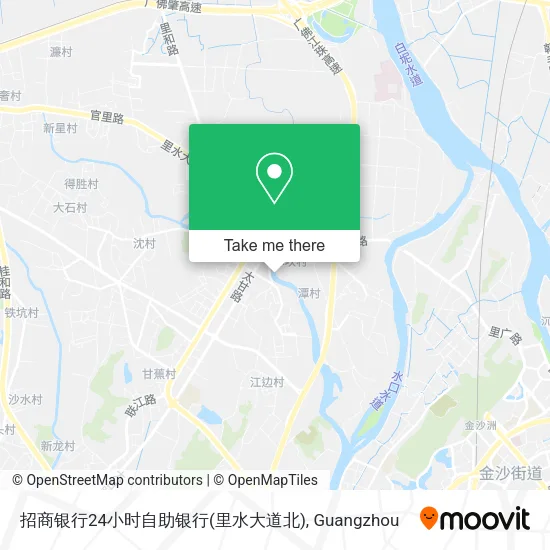 招商银行24小时自助银行(里水大道北) map
