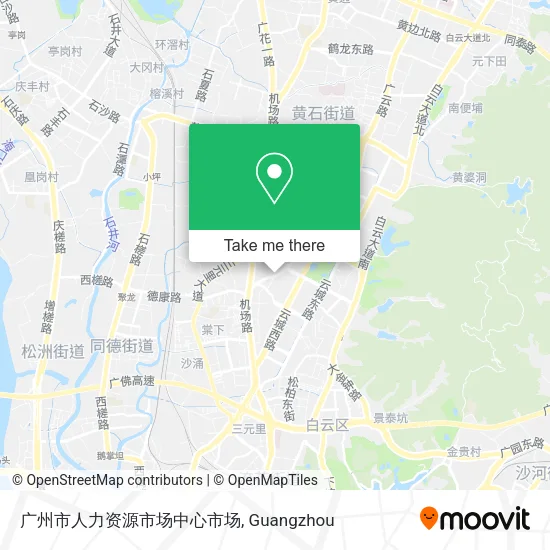 广州市人力资源市场中心市场 map