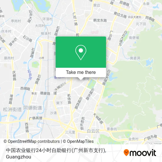 中国农业银行24小时自助银行(广州新市支行) map