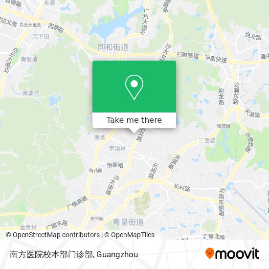 南方医院校本部门诊部 map