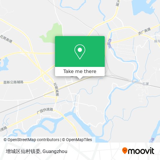增城区仙村镇委 map