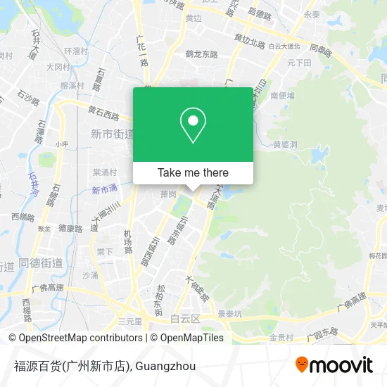福源百货(广州新市店) map