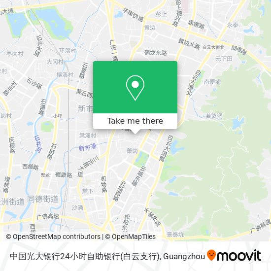 中国光大银行24小时自助银行(白云支行) map