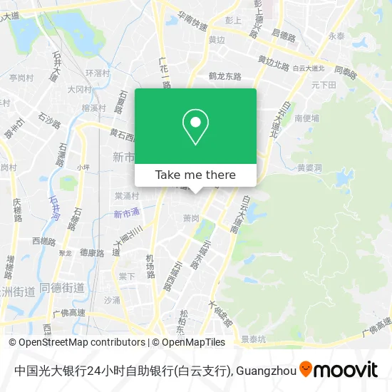 中国光大银行24小时自助银行(白云支行) map