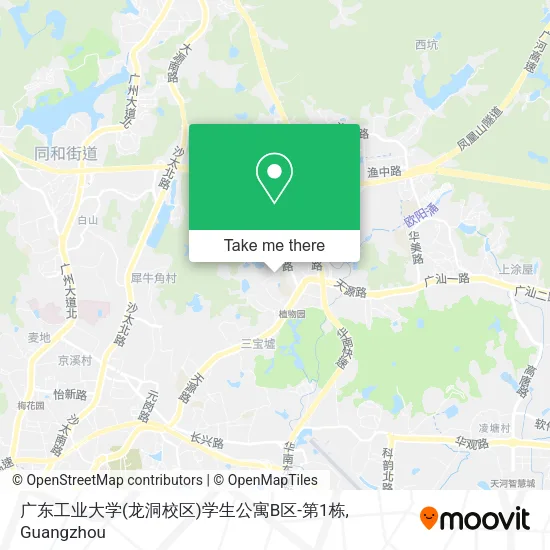 广东工业大学(龙洞校区)学生公寓B区-第1栋 map