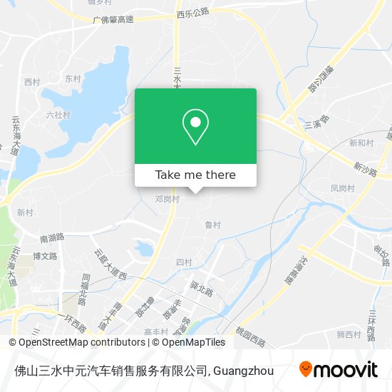 佛山三水中元汽车销售服务有限公司 map