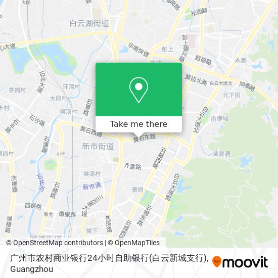 广州市农村商业银行24小时自助银行(白云新城支行) map