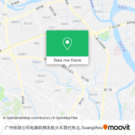 广州铁路公司电脑联网友航火车票代售点 map