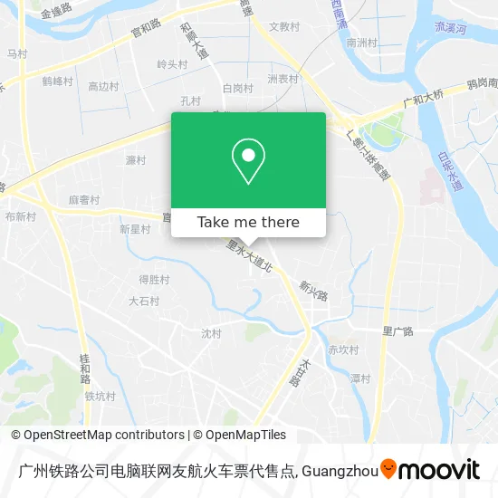 广州铁路公司电脑联网友航火车票代售点 map