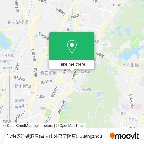 广州e家连锁酒店(白云山外语学院店) map