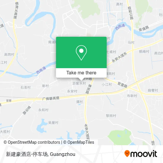 新建豪酒店-停车场 map