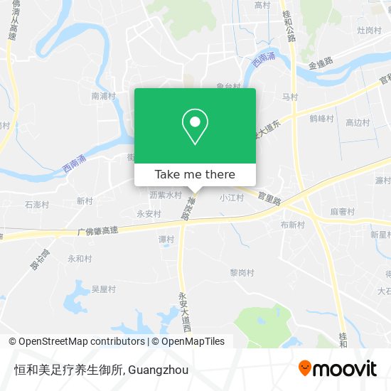恒和美足疗养生御所 map