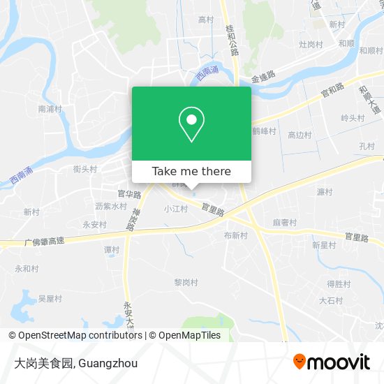 大岗美食园 map