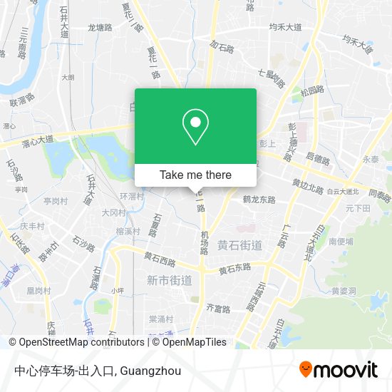 中心停车场-出入口 map