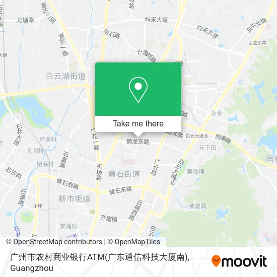广州市农村商业银行ATM(广东通信科技大厦南) map