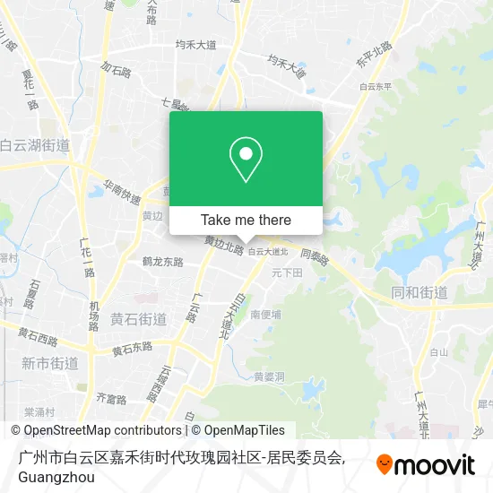 广州市白云区嘉禾街时代玫瑰园社区-居民委员会 map