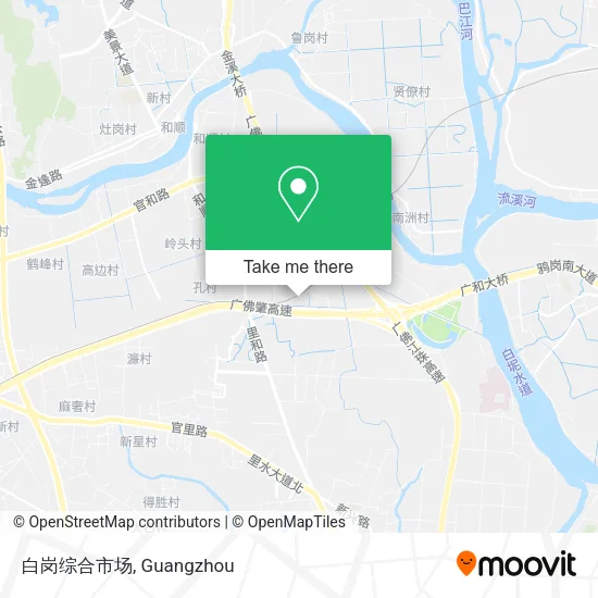 白岗综合市场 map
