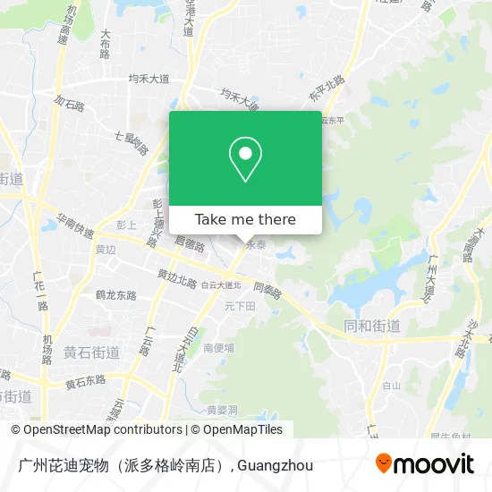 广州芘迪宠物（派多格岭南店） map