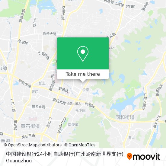 中国建设银行24小时自助银行(广州岭南新世界支行) map