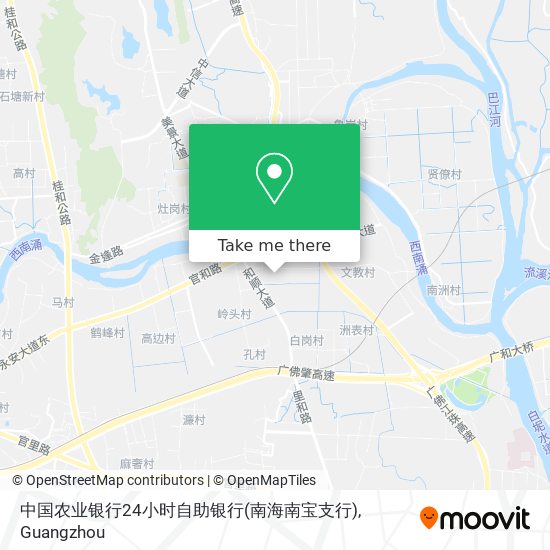 中国农业银行24小时自助银行(南海南宝支行) map