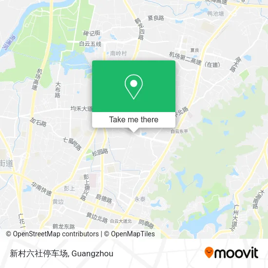 新村六社停车场 map