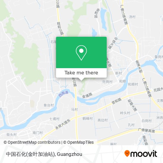 中国石化(金叶加油站) map