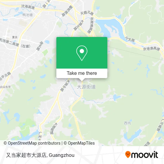 又当家超市大源店 map