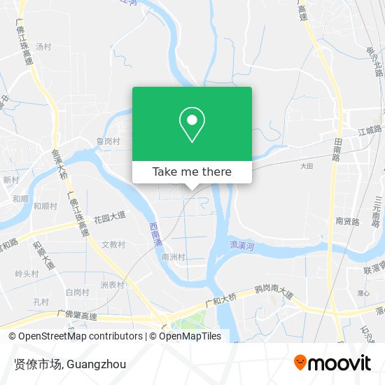 贤僚市场 map