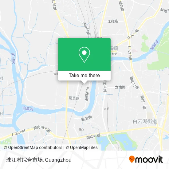 珠江村综合市场 map