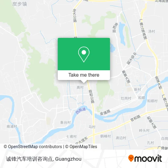 诚锋汽车培训咨询点 map