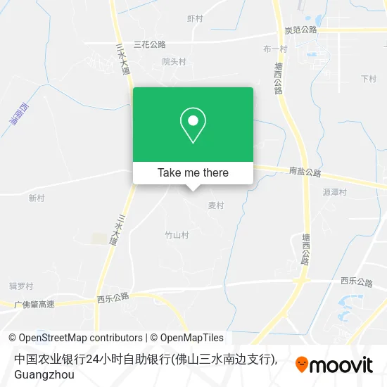 中国农业银行24小时自助银行(佛山三水南边支行) map