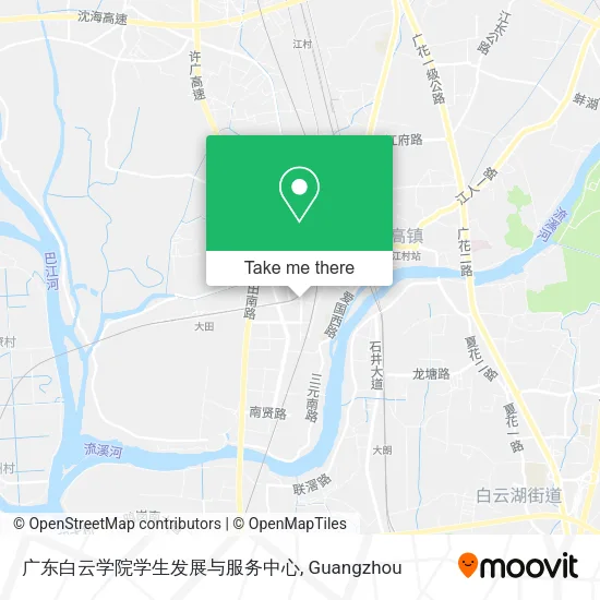 广东白云学院学生发展与服务中心 map