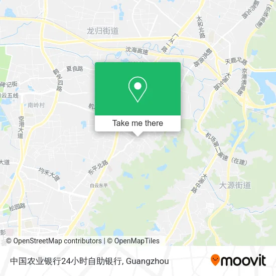 中国农业银行24小时自助银行 map